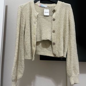 Free people cardigan set. Size xs